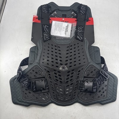 Troy Lee Designs 2025 Rockfight Solid Black Chest Protector Motocross (A593)