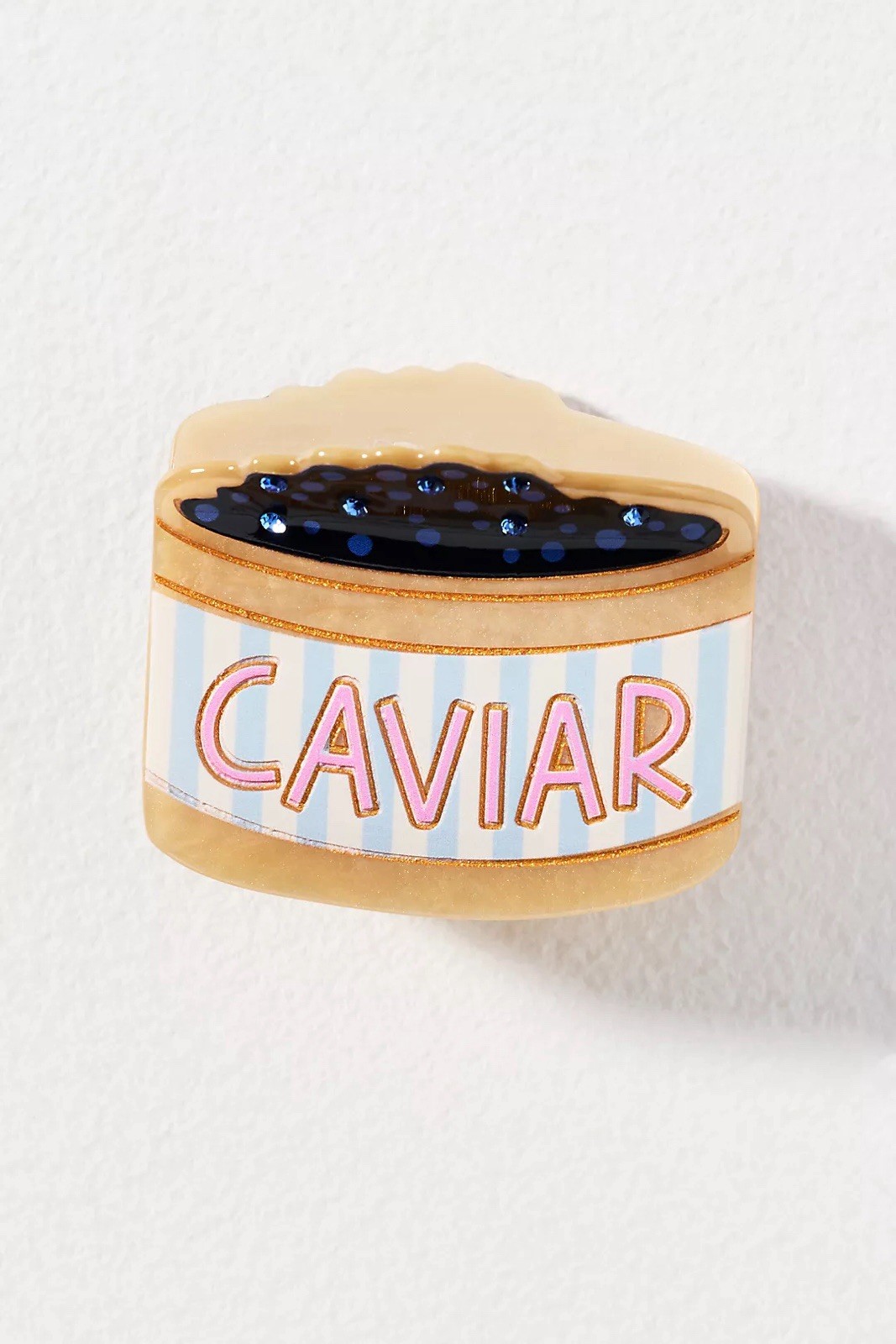 Frasier Sterling Caviar Crystal Claw Clip Anthropologie NEW WITH TAGS