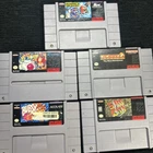 Super Nintendo Lot X5. Mario Pac-Man Bubsy Sim City Super Bowling. Pre-owned