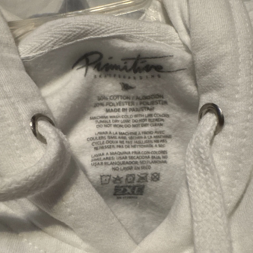 Primitive Hoodie (2XL) Blanco Foto 3 de 3