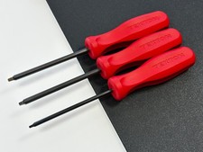 NEW TEKTON Tools USA 3pc Square Head S1 S2 S3 RED Hard Handle Screwdriver Set