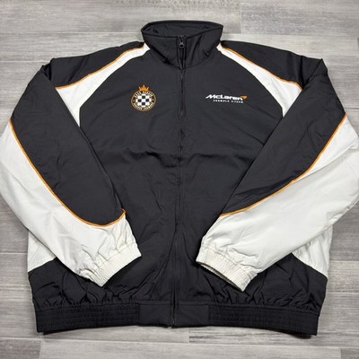 Hollister Mens MCLAREN GRAPHIC TRACK JACKET SIZE MEDIUM Black