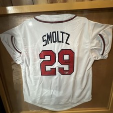 John Smoltz Atlanta Braves Autographed Jersey Auto Beckett- CASE NOT INCLUDED