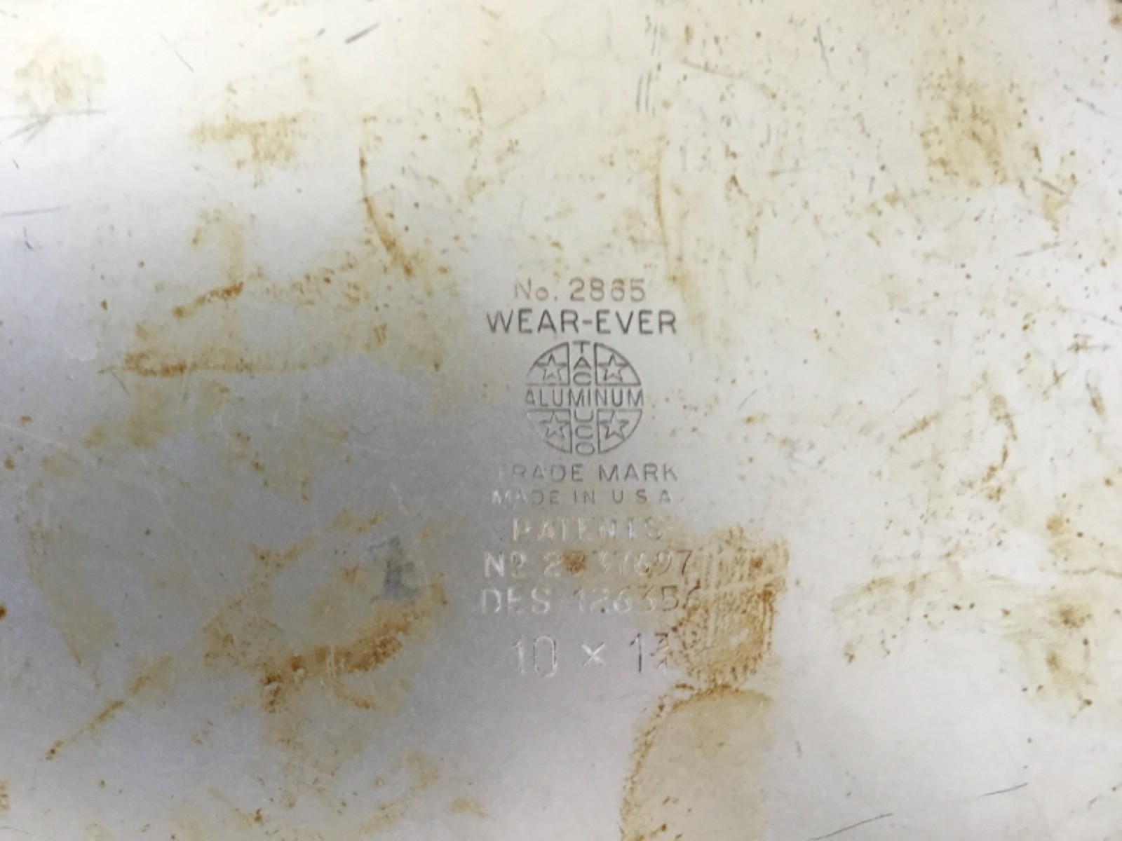 Vintage WEAR-EVER Fluted Aluminum Pie Pan 10 x 1 3/4 No 2865 USA Metal Plate Tin