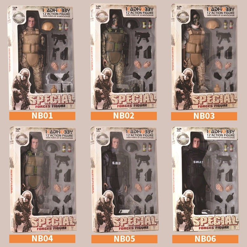 1/6 12inch Army Combat Desert ACU Special Forces Soldier Action