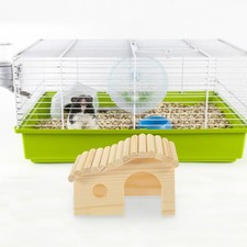  Dwarf Hamster House DIY Wood Hut Hideout Cage for Small Animals Pet Rat Mouse