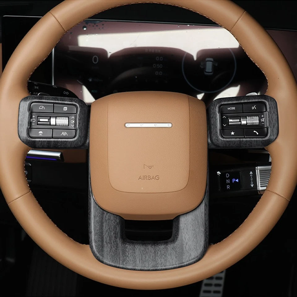 Wood Grain Steering Wheel Frame Trim Cover for Hyundai Palisade LX3 2026 IONIQ 9 - Image 3 of 4