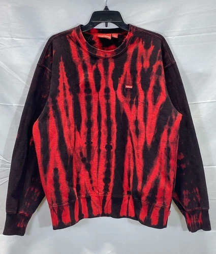 Sweat shirt homme Supreme multicolore rouge/noir tie dye taille M