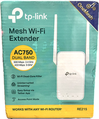 TP-Link OneMesh RE215 AC750 Wireless Dual-Band Wi-Fi Range Extender
