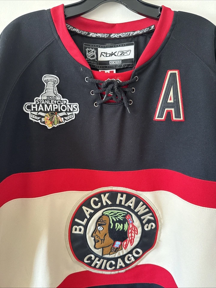 Men’s Reebok Duncan Keith #2 Chicago Blackhawks 2010 Stanley Cup Black Sz 52 - Image 2 of 4