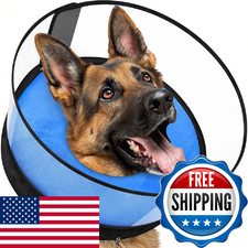 BARKLESS Dog Donut Collar, 2-in-1 Inflatable Dog Collars for After Surgery to St
