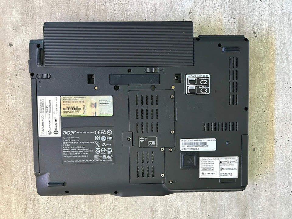 Notebook Pc Subnotebook Acer Travelmate 6292 6290 Series Windows Xp DVD - Immagine 4 di 4