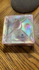 1998 FENTON Glass Champagne Pink Satin Iridescent KOI FISH Trinket Box 9080 PQ