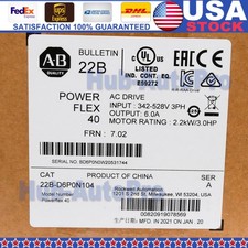 22B-D6P0N104 Allen-Bradley PowerFlex 40 2.2KW/3.0HP AC Drive US Free Tax