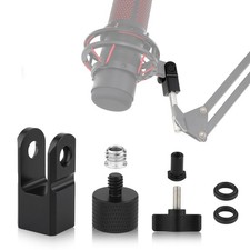 Microphone Mount Adapter for Hyperx Quadcast with 3/8" or 1/4" Screw Black