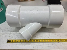 Charlotte 00601-2800 8" x 8" x 4" White PVC DWV Reducing Wye Brand New