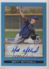 2009 Bowman Chrome Prospects Blue Refractor 37/150 Matt Mitchell #BCP99 Auto 0af