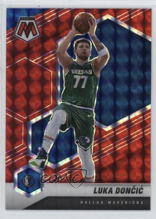 2020-21 Panini Mosaic Red Mosaic Prizm Luka Doncic Luka Dončić #47 16n7