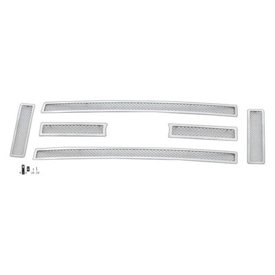 For Ford E-250 08-14 APG 6-Pc Chrome Polished 1.8 mm Wire Mesh Main Grille