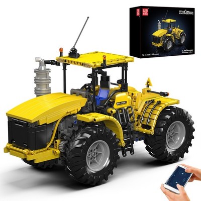 Mould King 17081 Remote Controll Tractor Yellow Truck Building Block Toy Gift