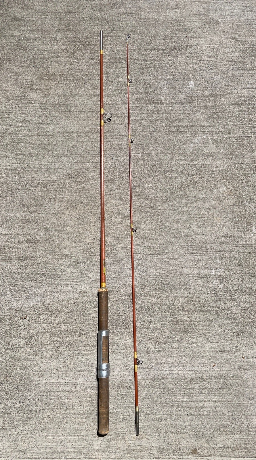 Antique Shakespeare Howald Wonderod 7-foot 2 pc Spinning Rod Allan Reel Mount