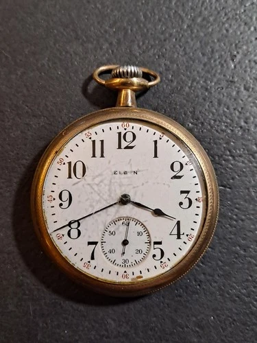 Vintage Antique ELGIN POCKET WATCH Philadelphia 20 Year Case 50mm Runs As Shown!