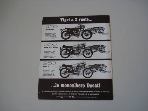 advertising Pubblicità 1970 DUCATI 450/MARK 250-350 - Imagen 1 de 1