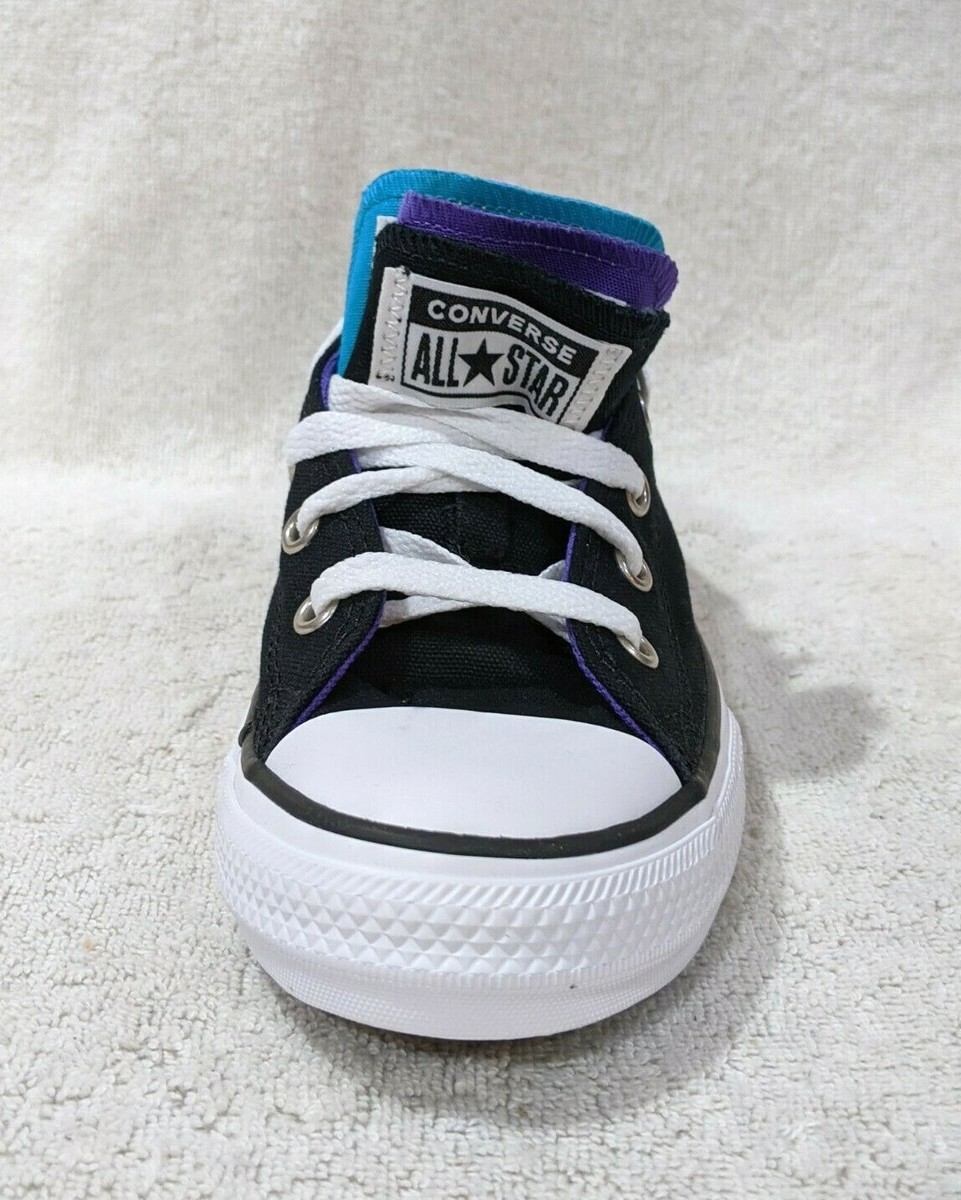 Converse CTAS Multi Tongue OX Black/Multicolor Girl's Sneakers