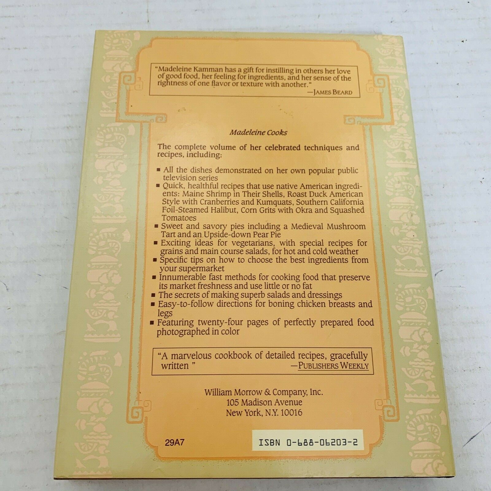 Madeleine Cooks Madeleine Kamman Cookbook Hardcover Plus Additional