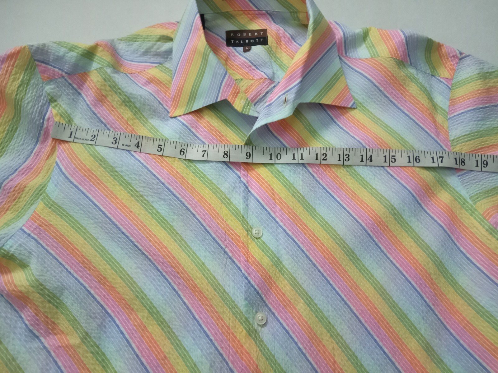 ROBERT TALBOTT Multicolor Rainbow Striped Point C… - image 6