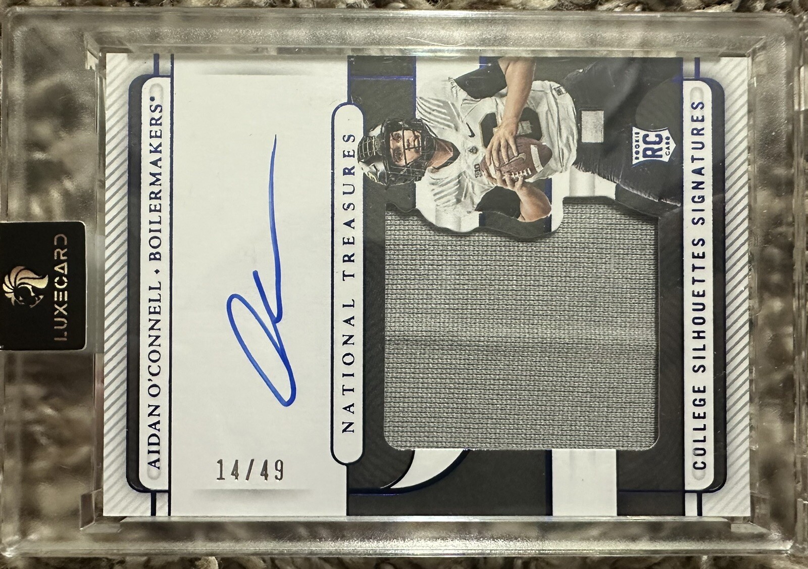 2023 National Treasures Collegiate Aidan O’Connell Rookie Jersey Auto #14/49  view 3