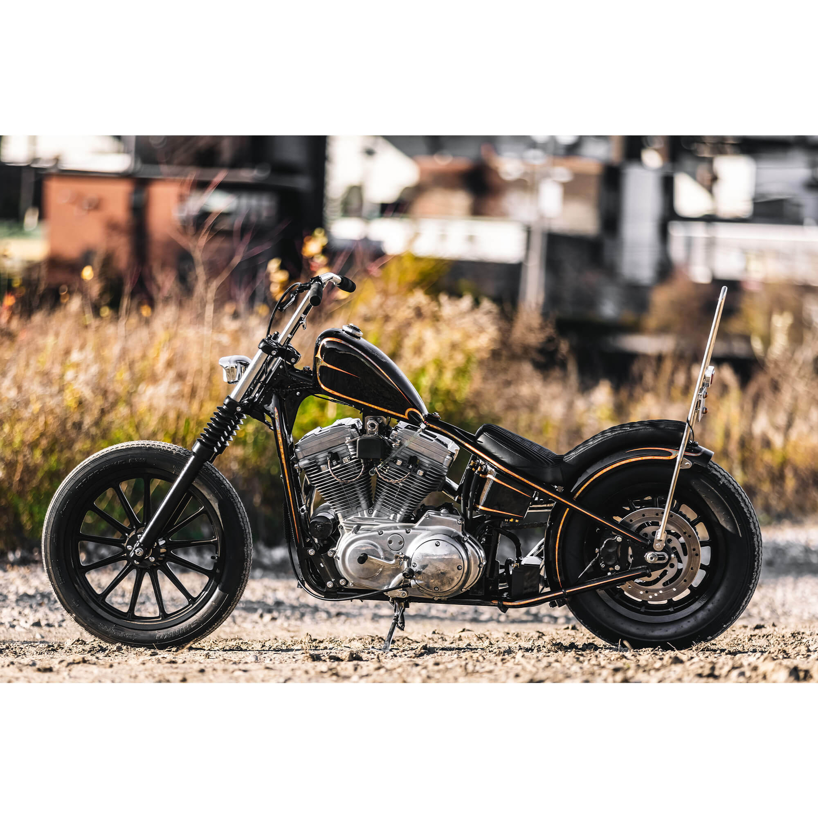 Mid-Usa Four Piston Brake Caliper - Black custom chopper Harley bobber ...