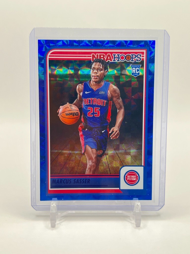 2023-24 Panini Hoops #260 Marcus Sasser Hyper Blue Rookie Card (RC) Pistons