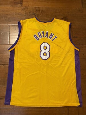 Vintage Kobe Bryant #8 Champion NBA Basketball Yellow Jersey