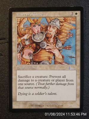 Martyr's Cause Urza's Legacy NM White Uncommon MAGIC GATHERING CARD (DS3D1C2)
