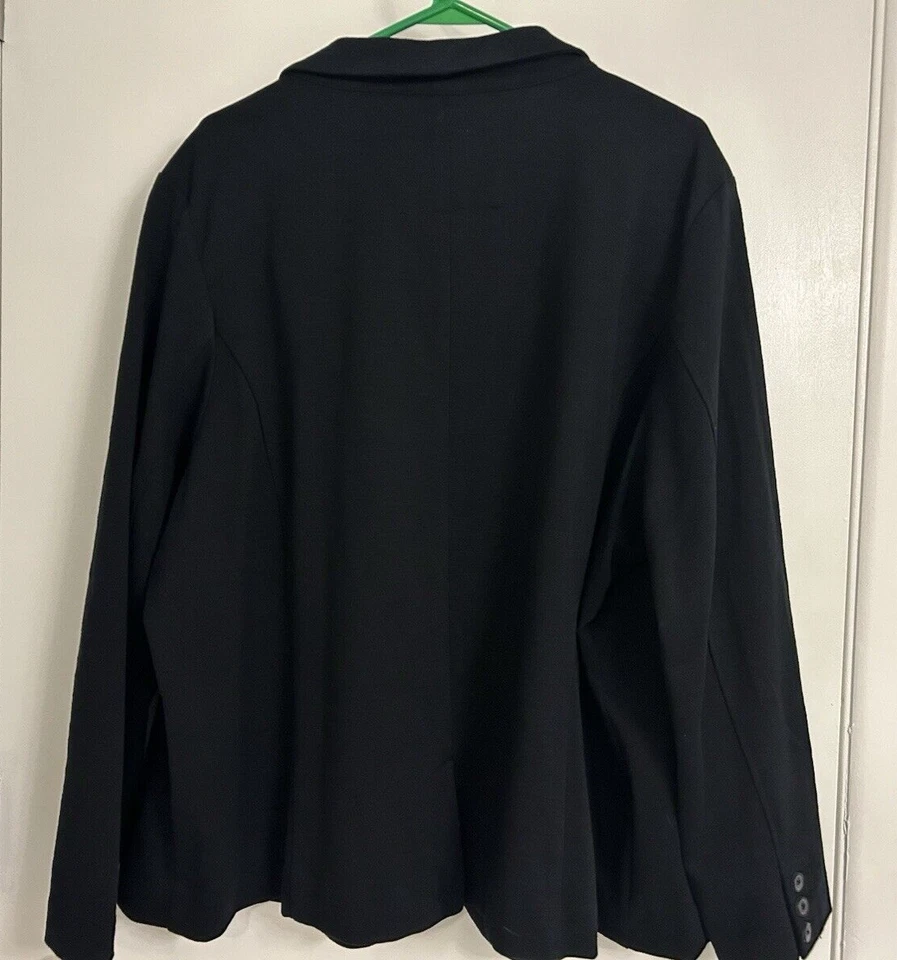 Blazer para mujer Merona negro 2 botones talla grande 4 nuevo con etiquetas Foto 4 de 4