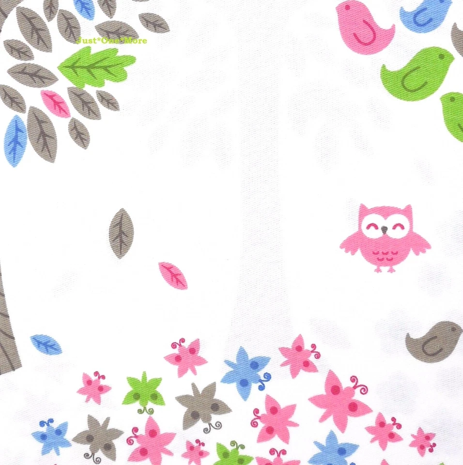 Bambini Kassatex Merry Meadow Fabric Shower Curtain Pink White Lime Gray Kid NEW - Image 3 of 4