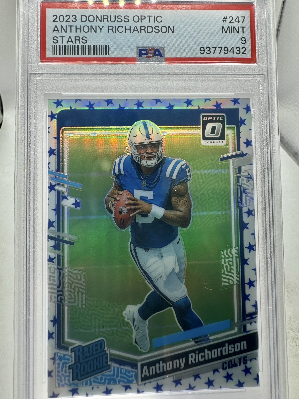 2023 Donruss Optic Anthony Richardson RC STARS #247 PSA 9 MINT POP 2 (No Higher)