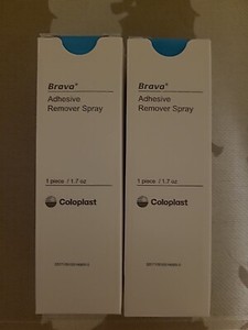 Lot Of 2 Coloplast 120105 Brava Adhesive Remover Spray 1.7 Oz Each FAST SHIPPING
