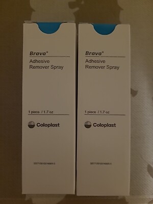 Lot Of 2 Coloplast 120105 Brava Adhesive Remover Spray 1.7 Oz Each FAST SHIPPING