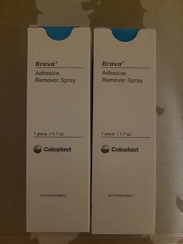 Lot Of 2 Coloplast 120105 Brava Adhesive Remover Spray 1.7 Oz Each FAST SHIPPING