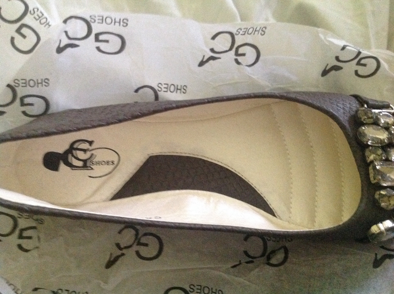 G.C. Scarpe GC donna Carla fila di pietre taglia 7