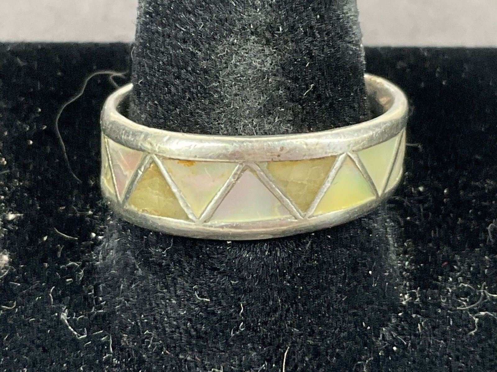 Artisan Sterling Silver Ring | Triangular Pearl I… - image 2