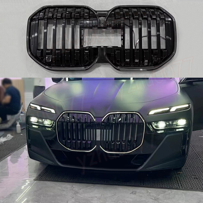 For 2023 2024 2025 BMW 7 Series Black Front Bumper Grille Mesh