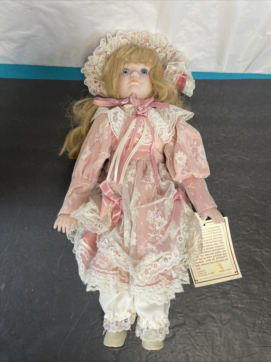 Dynasty Doll Collection Darcy Porcelain W/ Box, Hat, Tags BROKEN