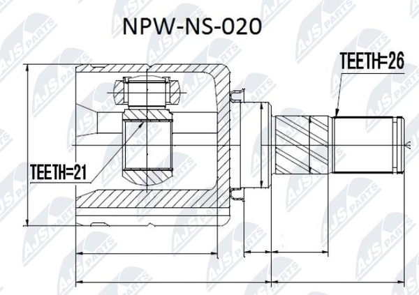 NPW-NS-020 NTY Gelenksatz, Antriebswelle FüR Nissan-image