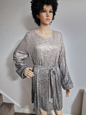 Apricot Ombre Sequin Mini Dress,  size UK 14