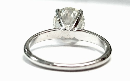 Anello di Fidanzamento Certificato Oro Bianco 14K Taglio Tondo Coltivato in Laboratorio Diamante 1,67c - Foto 2 di 3