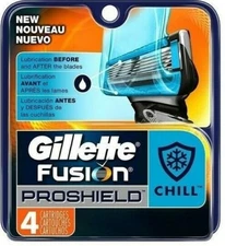 4 Gillette Fusion Proshield Chill Razor Blades Refill Cartridge fit Power Shaver