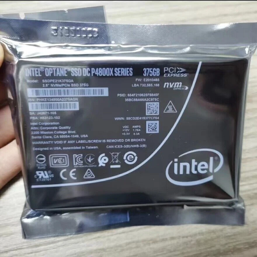 Intel Optane P4800x 375GB SSD U.2 NVME PCIE SSDPE1K375GAP1 Solid State Drives - Image 2 of 3